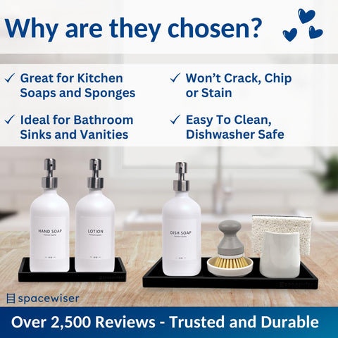 Spacewiser slip-resistant silicone tray on wet bathroom surface.
