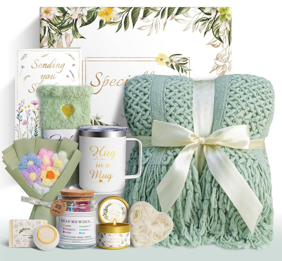 Sparkalyn Mothers Day gift box with plush blanket for cozy relaxation.