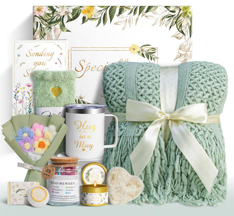 Sparkalyn Mothers Day gift box with plush blanket for cozy relaxation.