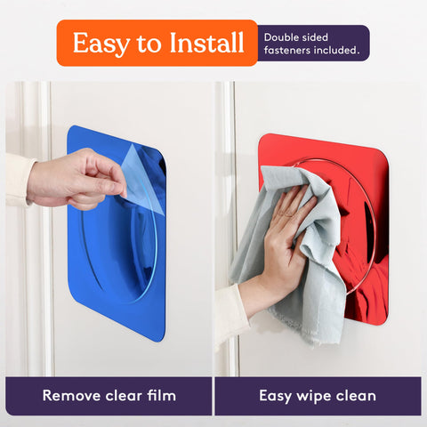 Special Supplies Sensory Bubble Wall Mirror wall-mount design enables quick wall installation.