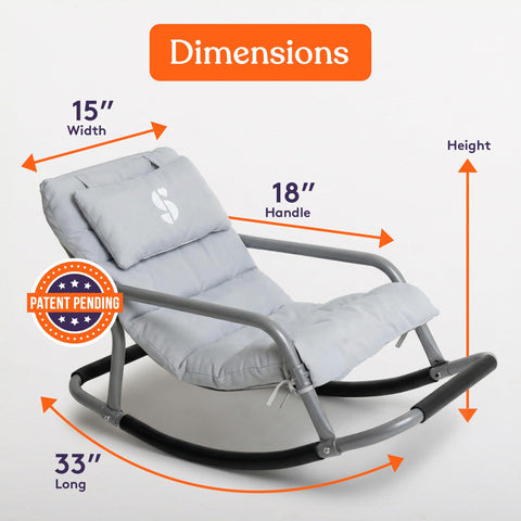 Special Supplies sensory rocking chair grey outdoors use highlights durable frame for outdoor play.