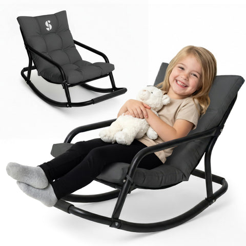 Special Supplies sensory tufted rocking chair in-use supports balance and calming play for kids