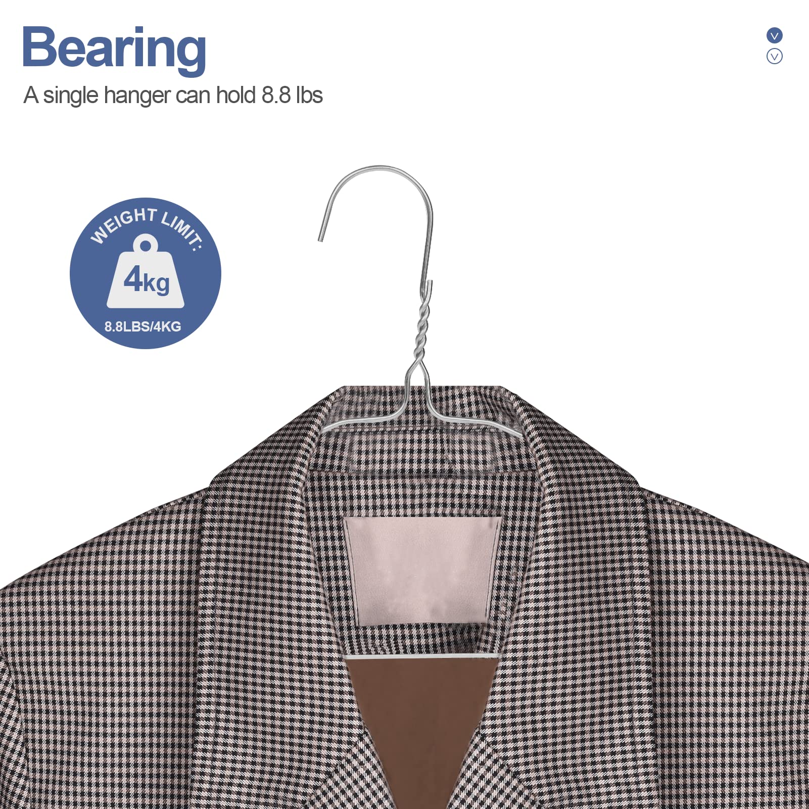 SPECILITE 16.7-inch Hangers designed for standard sizes and versatile wardrobe use.