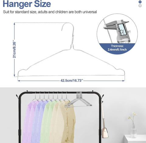 SPECILITE Space-saving Cloest Hangers: slim design increases capacity and accessibility.