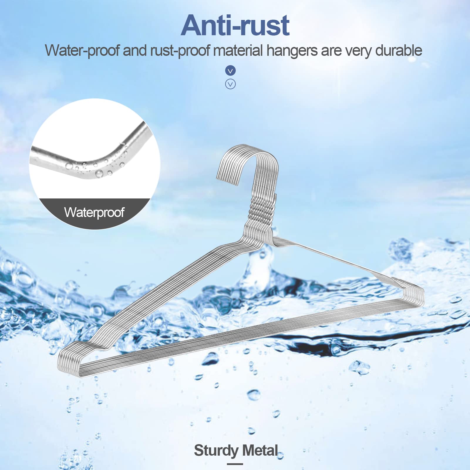 SPECILITE space-saving triangular hanger design maximizes closet capacity.