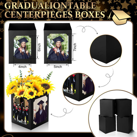 Spiareal graduation box four-sides display keeps memories visible from multiple angles
