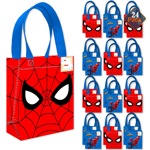 Spider-Man mini tote bag with dual-sided art, ideal for party favors and loot bags.