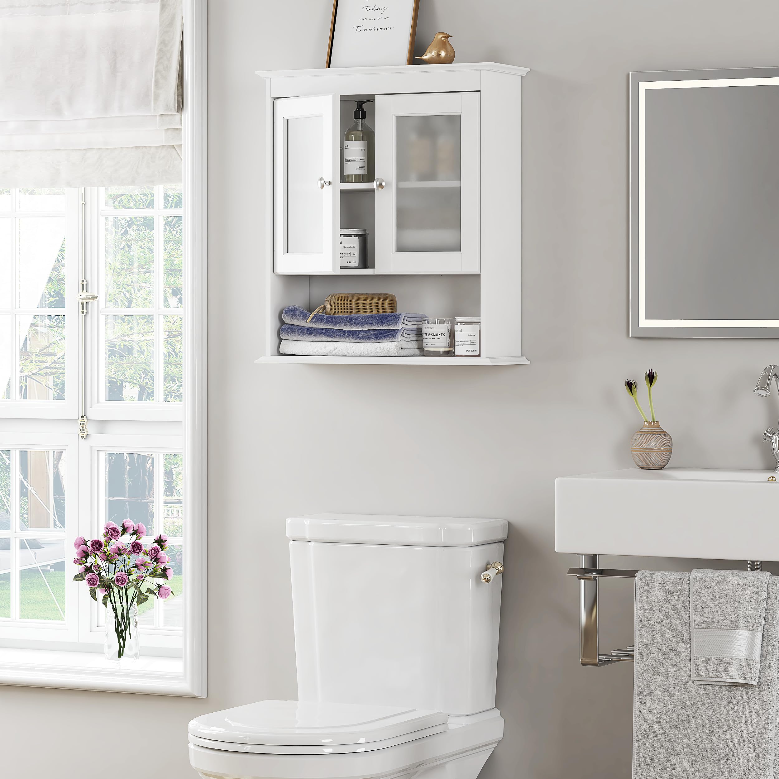 Spirich beadboard detail on the cabinet adds a classic touch to any bathroom.