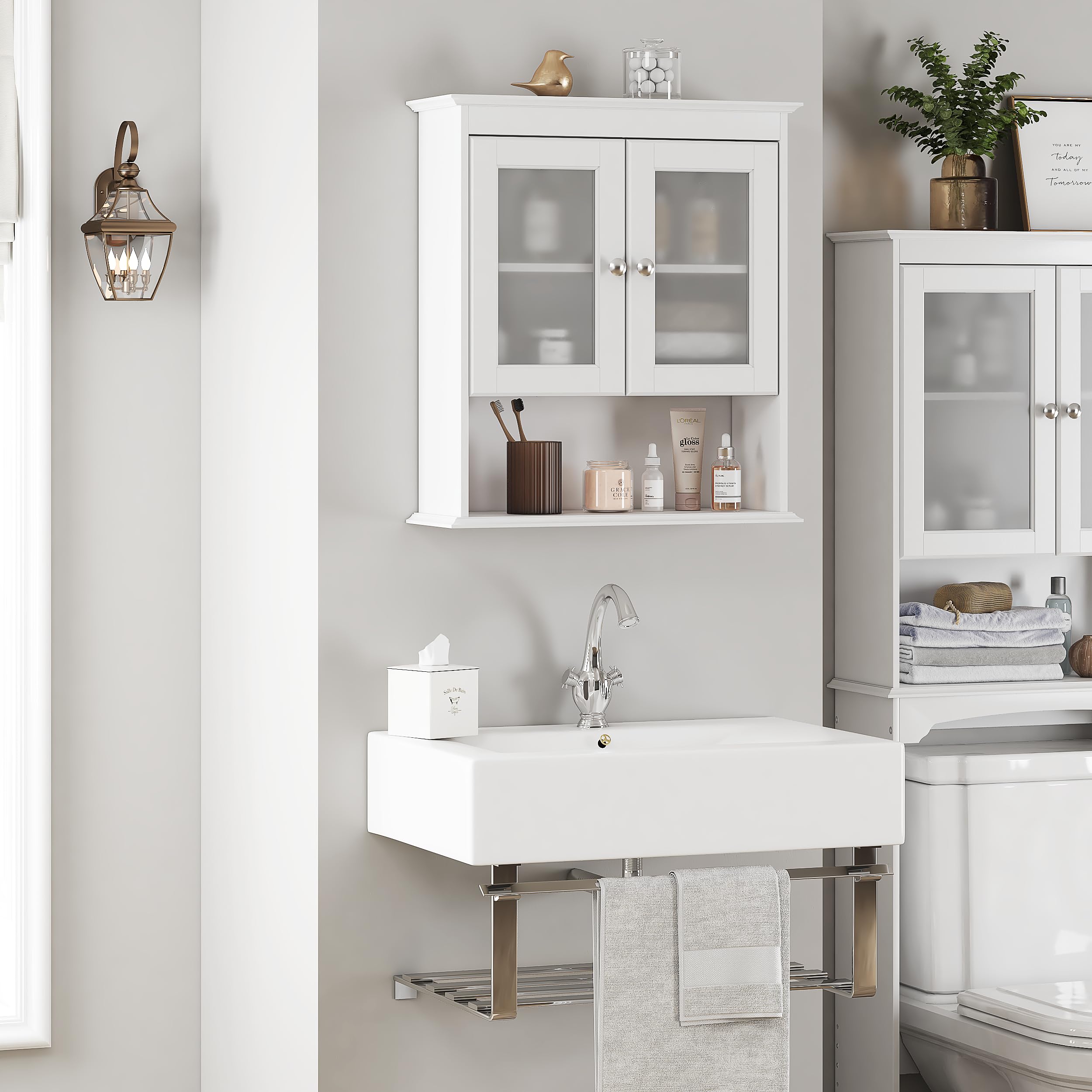 Spirich FSC-certified wood ensures sustainable, durable bathroom storage.