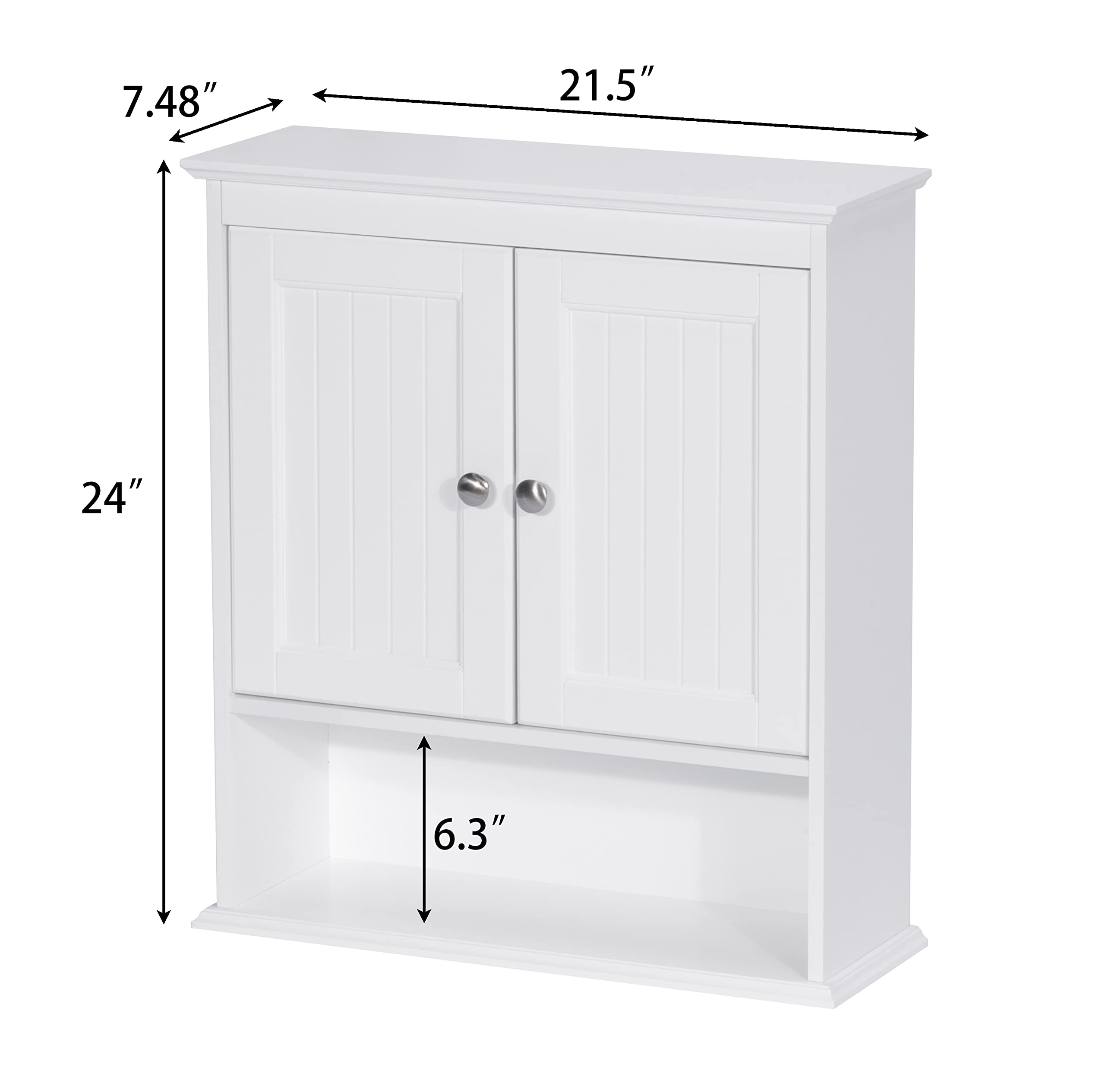 Spirich wall cabinet open bottom shelf provides easy access display