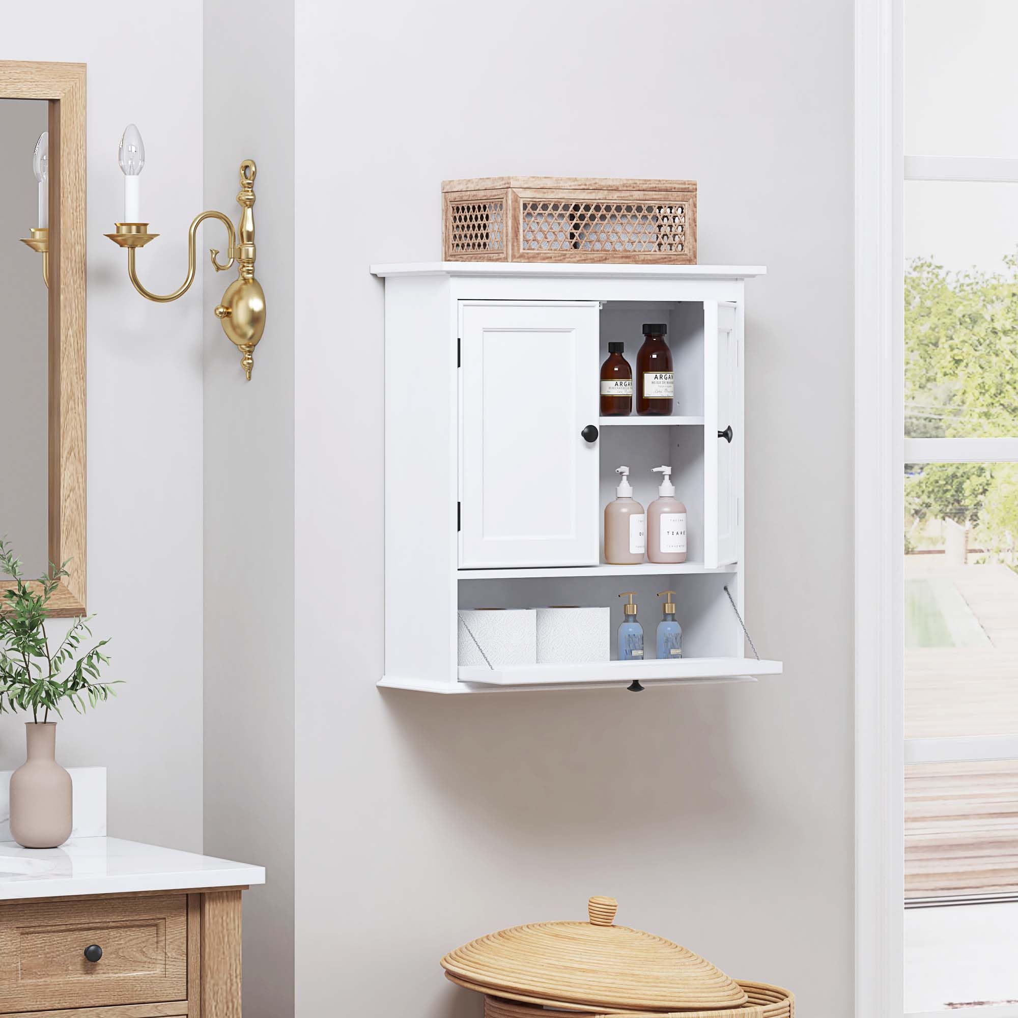 Spirich cabinet interior with adjustable shelves for flexible storage.