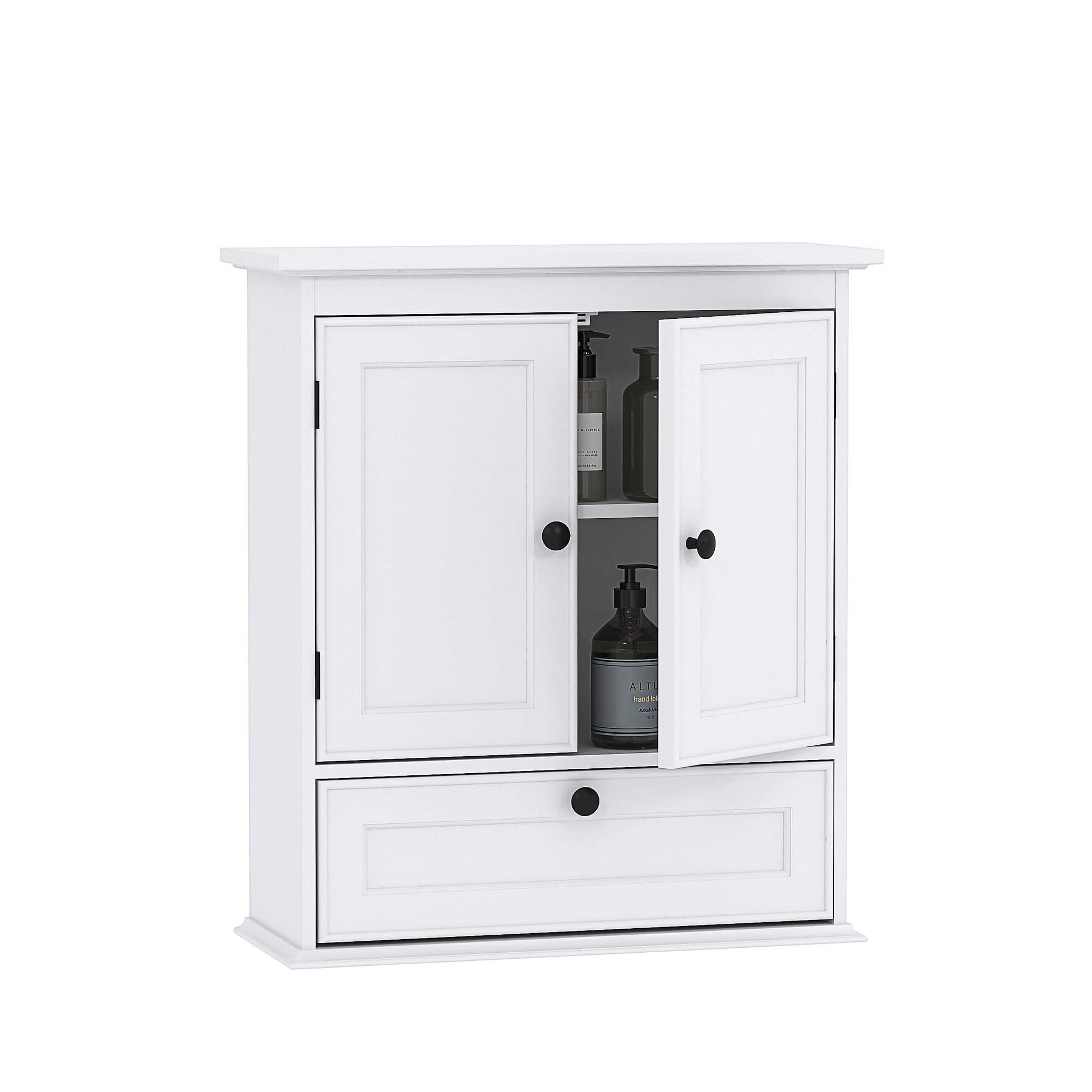 Spirich bathroom cabinet over toilet front view showing clean lines and compact design.
