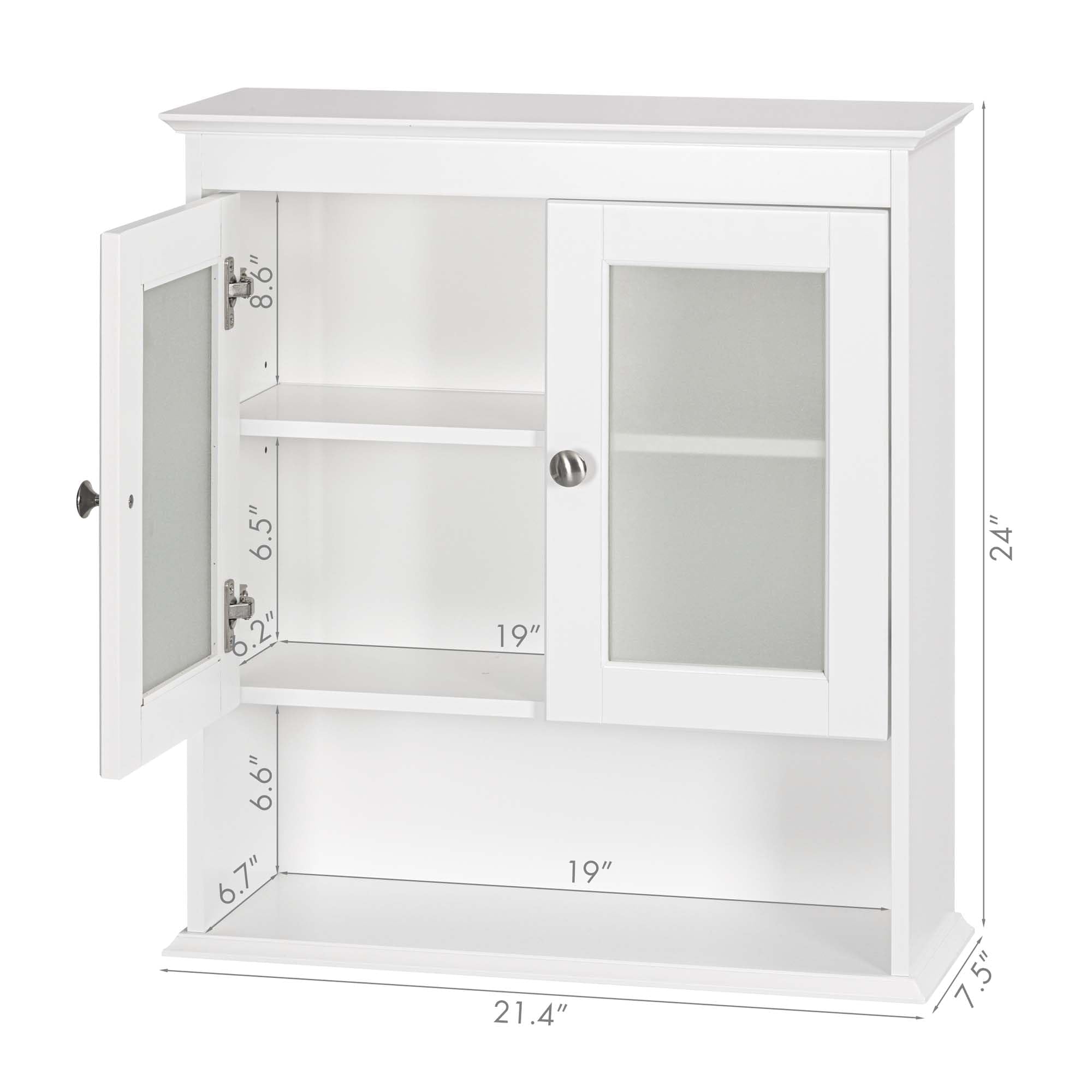 Spirich white finish cabinet complements any style with a clean, modern look.