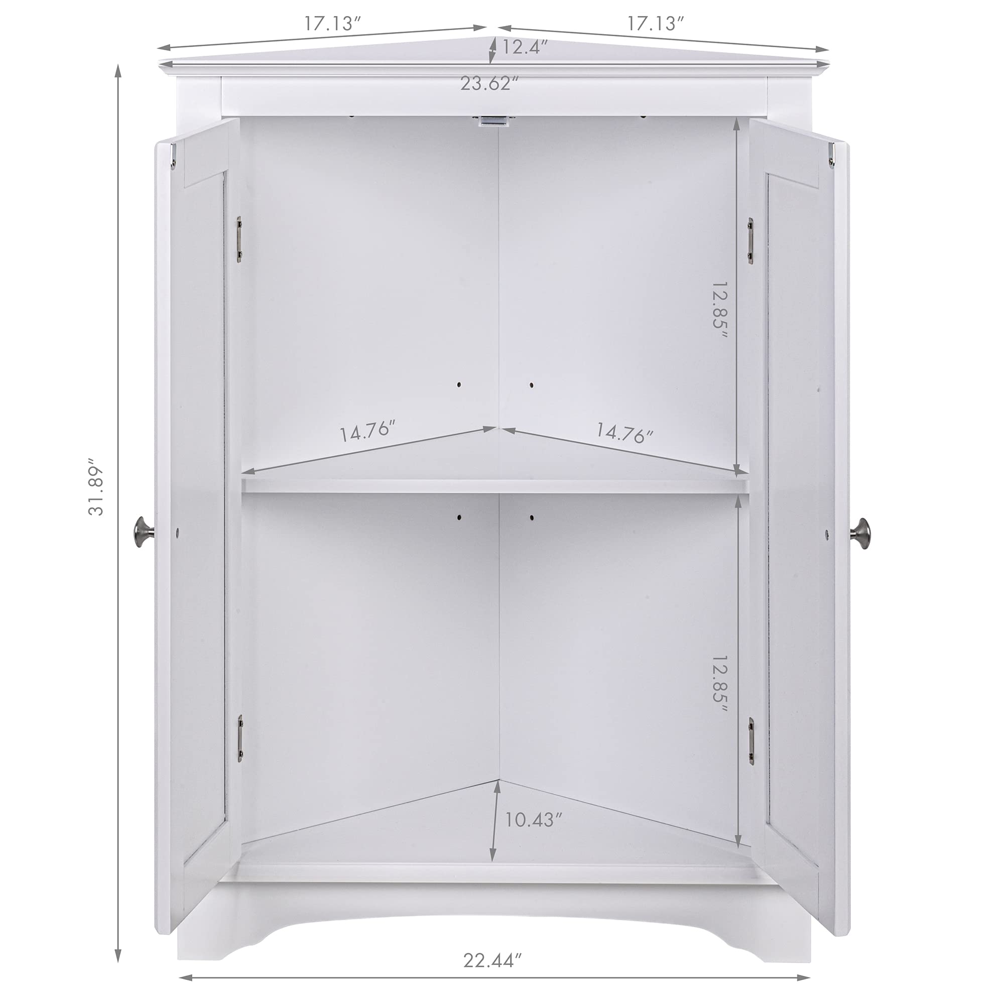 Spirich floor corner cabinet beadboard doors add classic style and durability