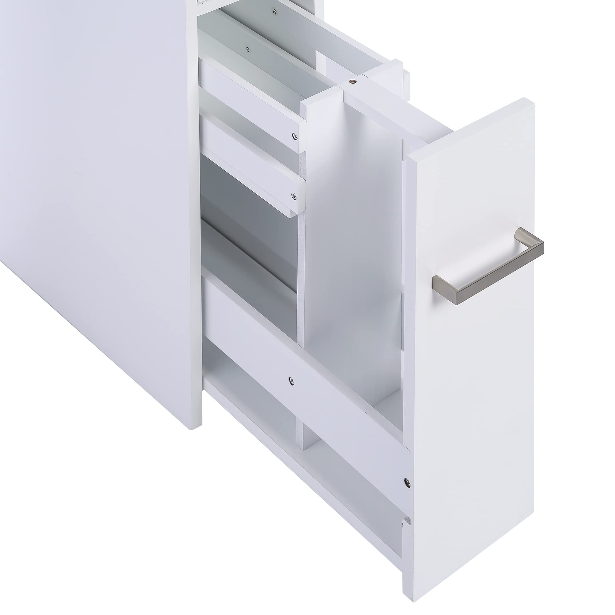 Spirich Slim Cabinet's narrow footprint fits tight bathrooms without sacrificing storage