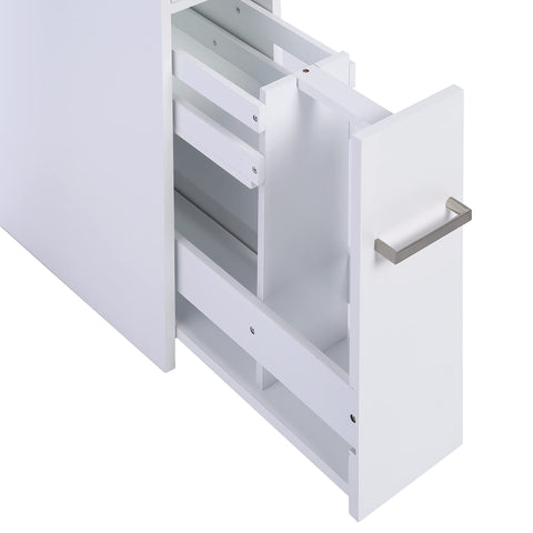 Spirich Slim Cabinet's narrow footprint fits tight bathrooms without sacrificing storage