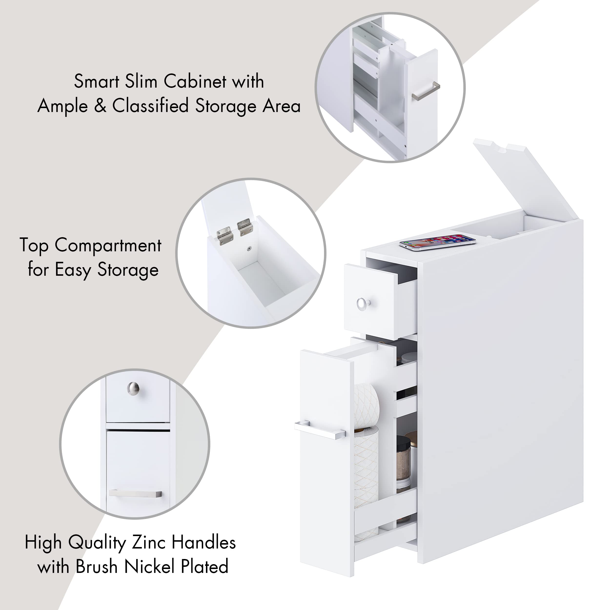 Spirich Slim Cabinet small drawer keeps tiny items neatly organized