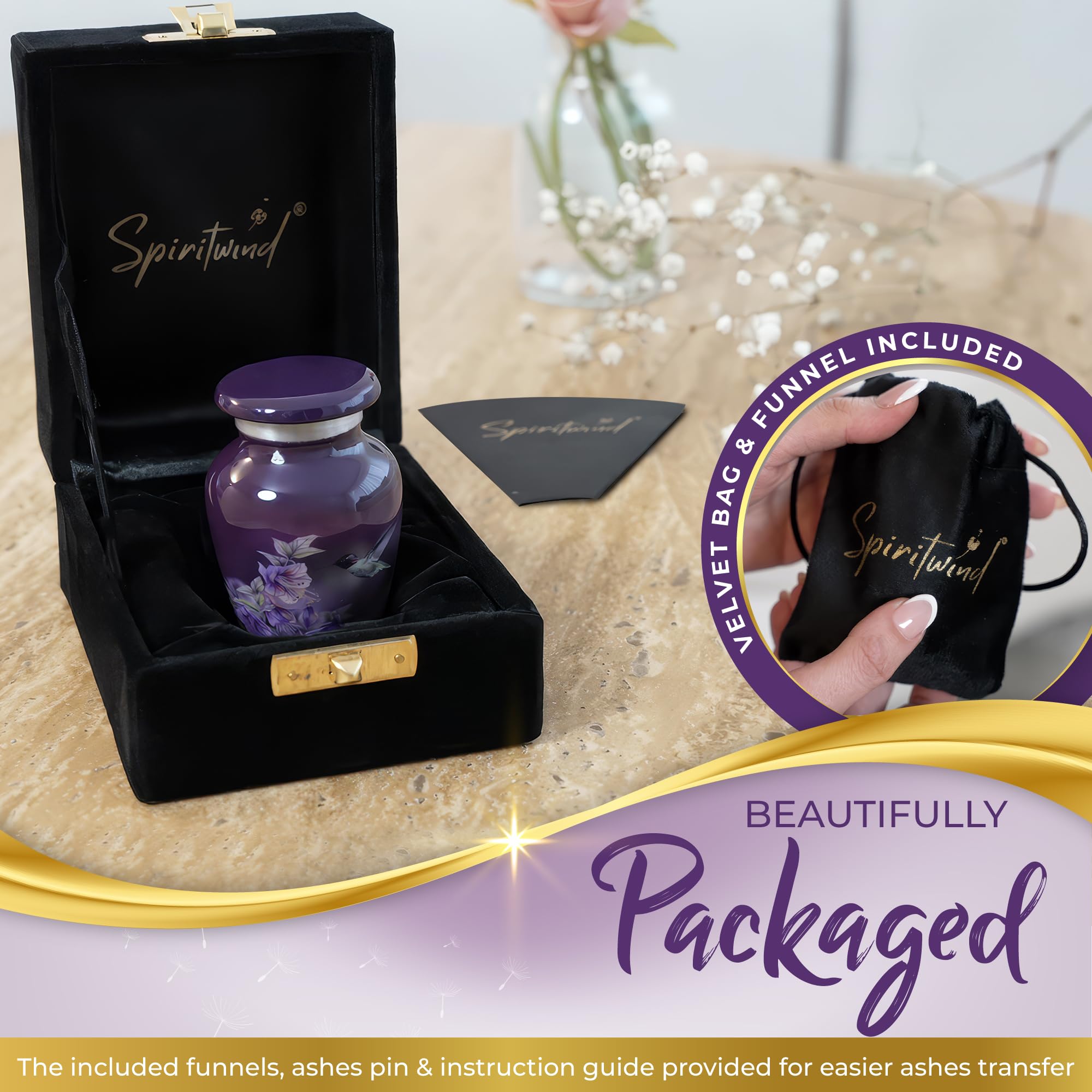 Spiritwind hummingbird funnel aids delicate ash transfer with ease