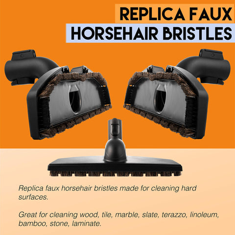 Splinova Miele parquet brush horsehair detail shows durable bristles for long-lasting performance.
