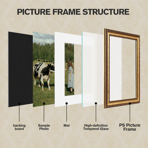 Splinterix 12x16 gold frame side angle showing craftsmanship for tabletop or shelf placement.
