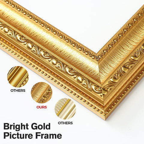 Splinterix gold 16x20 frame wall-hanging option enhances decor.