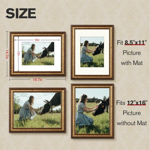 Splinterix gold frame with vintage bronze texture adds character to photos.