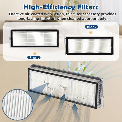 Spofan black side brushes for Roborock Q Revo reach corners effectively.