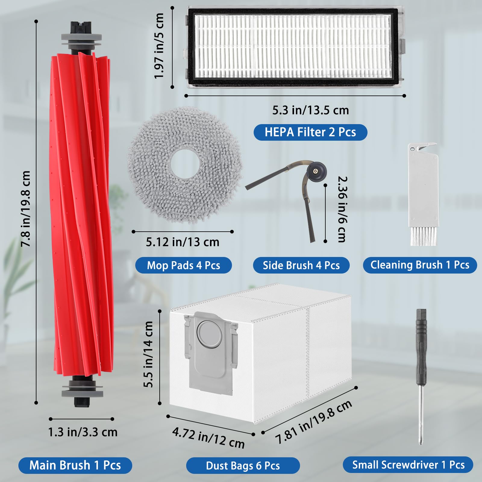 Spofan included parts kit for Roborock Qrevo models