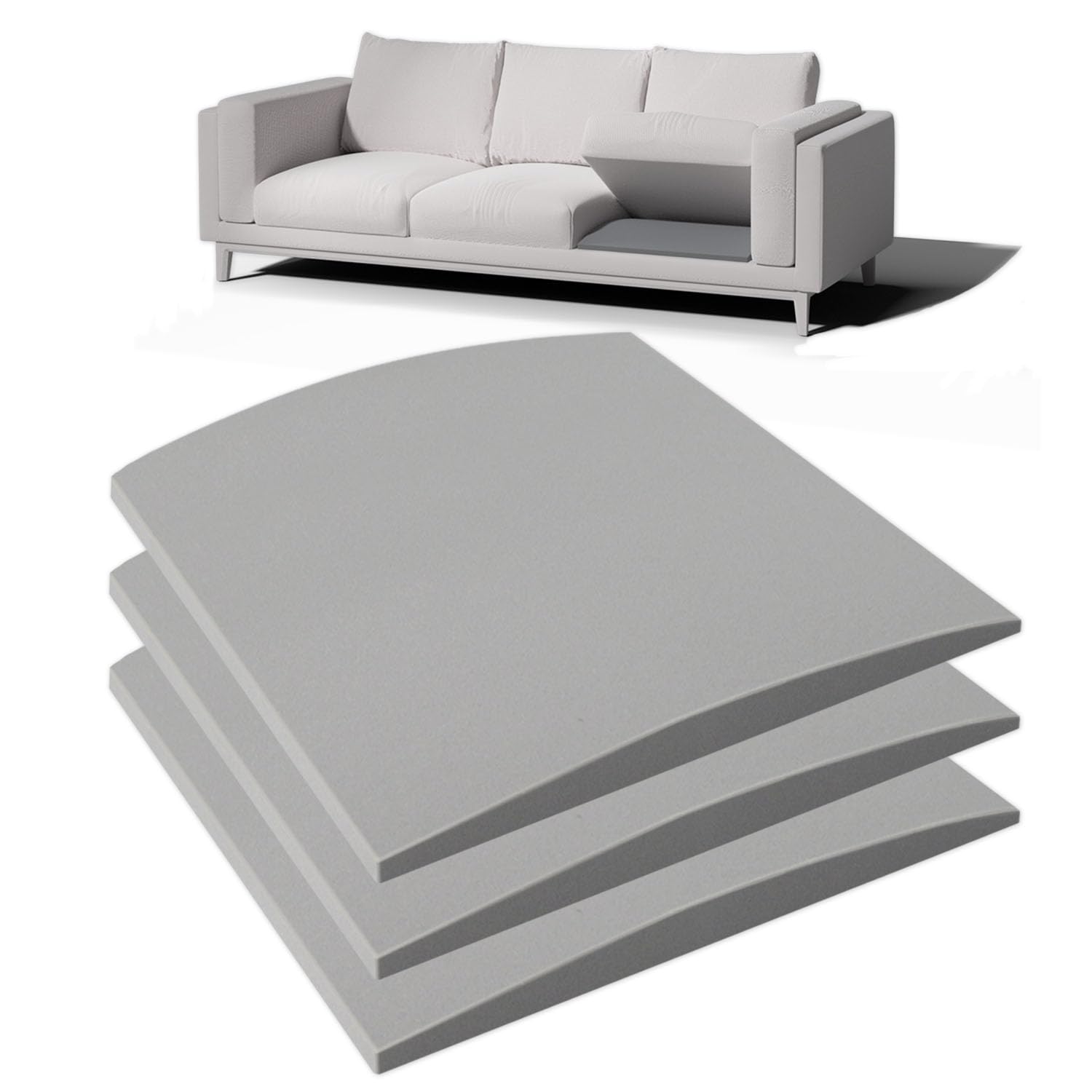 Spongiduits couch cushion support under-cushion fits 20x20 inches for stable seating.