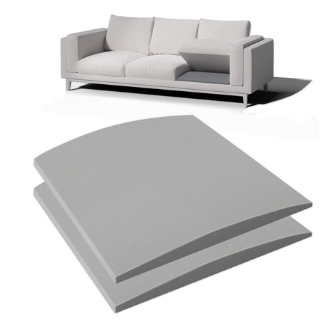 Spongiduits cushion support placed under a 20x20 inch cushion for stable seating