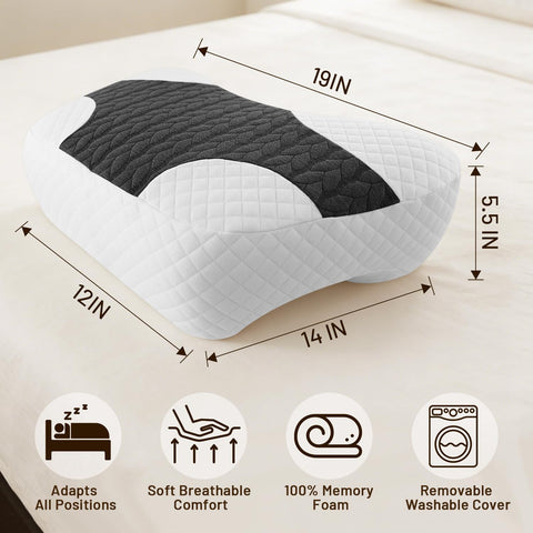 Spongiduits memory foam core maintains neck support in any position