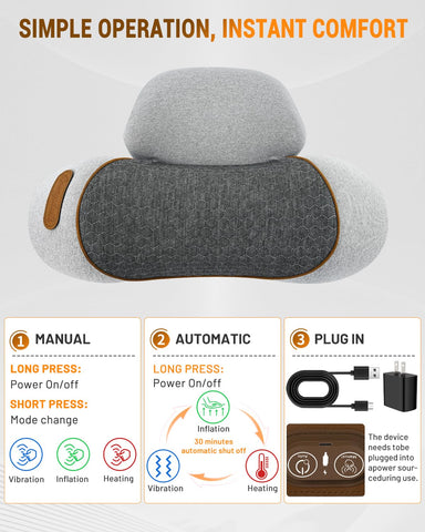 Spongiduits neck massager pillow USB-powered operation for easy use