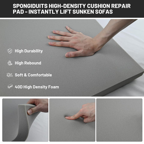 Spongiduits quick-install design lets you fix drooping cushions in seconds.