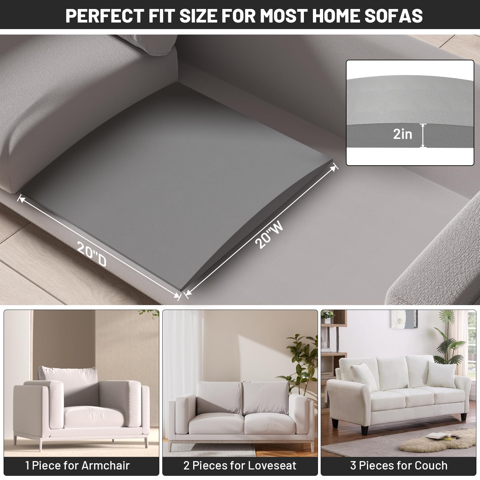 Spongiduits sagging cushion under-cushion showing quick uplift