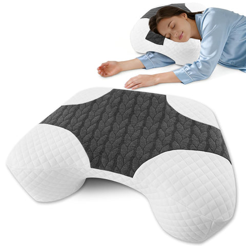 Spongiduits side sleeper pillow with arm hole for shoulder comfort