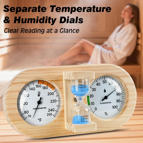 SPOROLWE blue-sand-timer 15min helps manage sauna sessions.