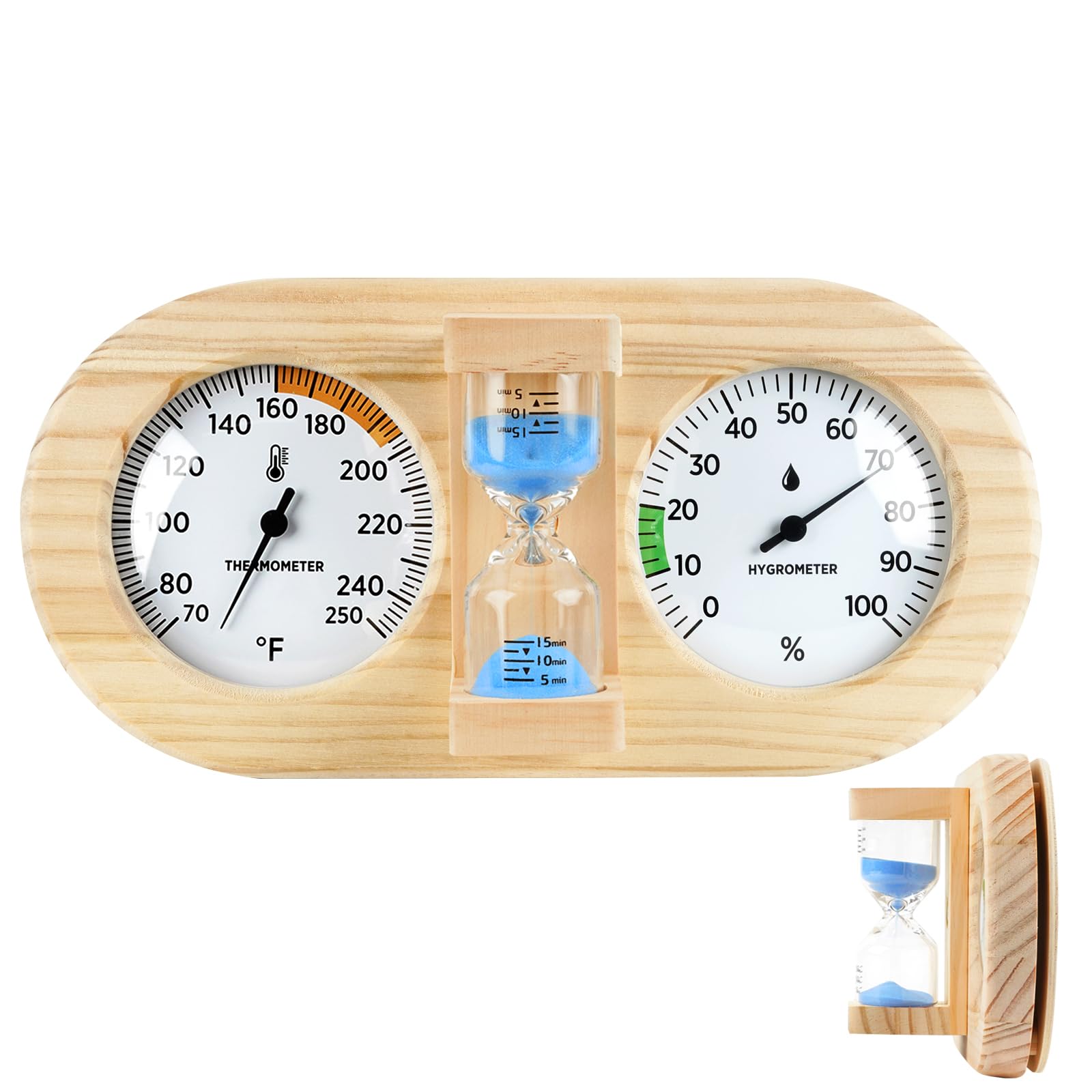 SPOROLWE sauna thermometer-hygrometer 2in1 provides precise readings for comfortable sessions.