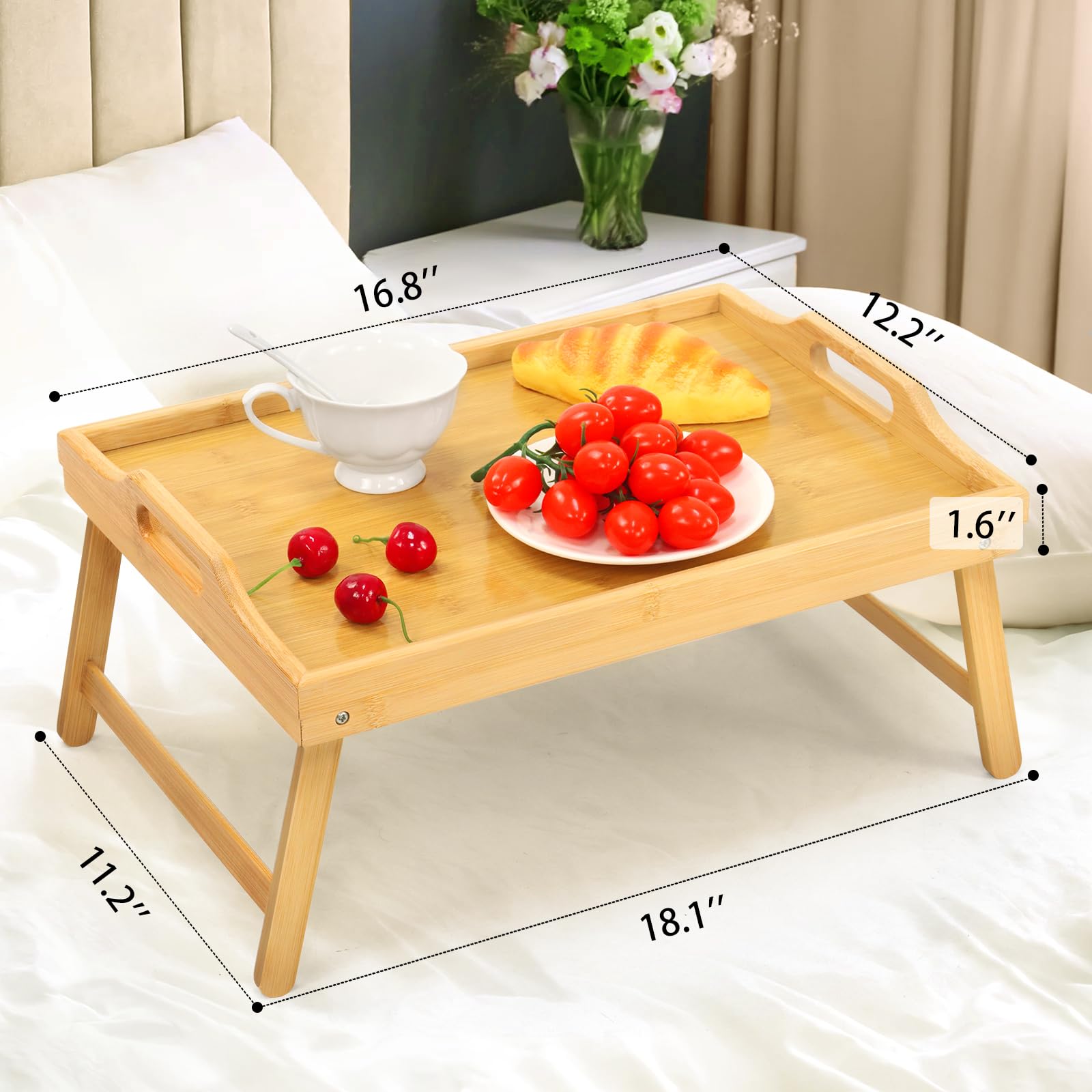 SPOPSOOD bed tray doubles as a compact laptop desk on the sofa.