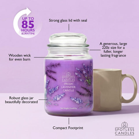 Spotless Leopard 85-hour burn-time for long-lasting room fragrance