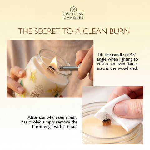 Spotless Leopard Vanilla Candle burn time 80-85 hours.