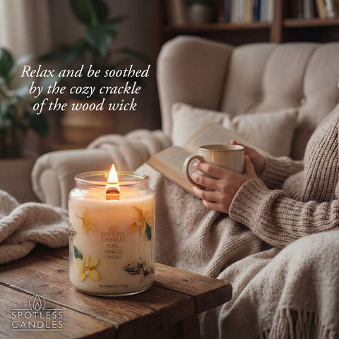 Spotless Leopard Soy wax blend ensures cleaner burn and scent diffusion.