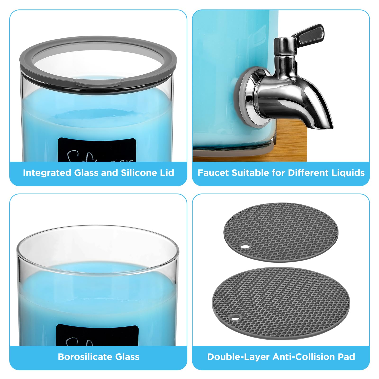 Spreccio label stickers aid quick detergent identification.