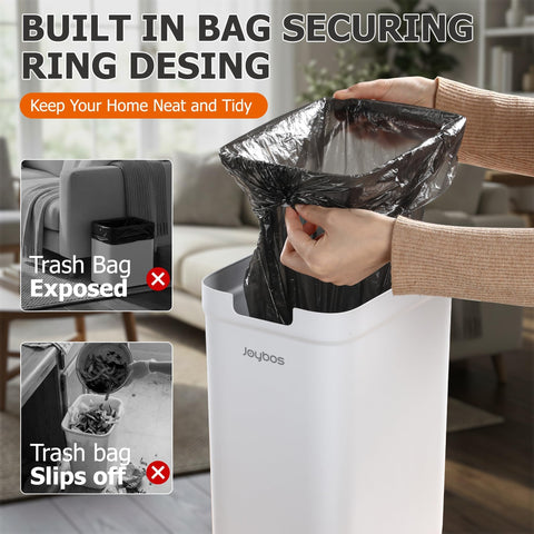 Spreezy compact trash can in bathroom for quick disposal and tidy surfaces