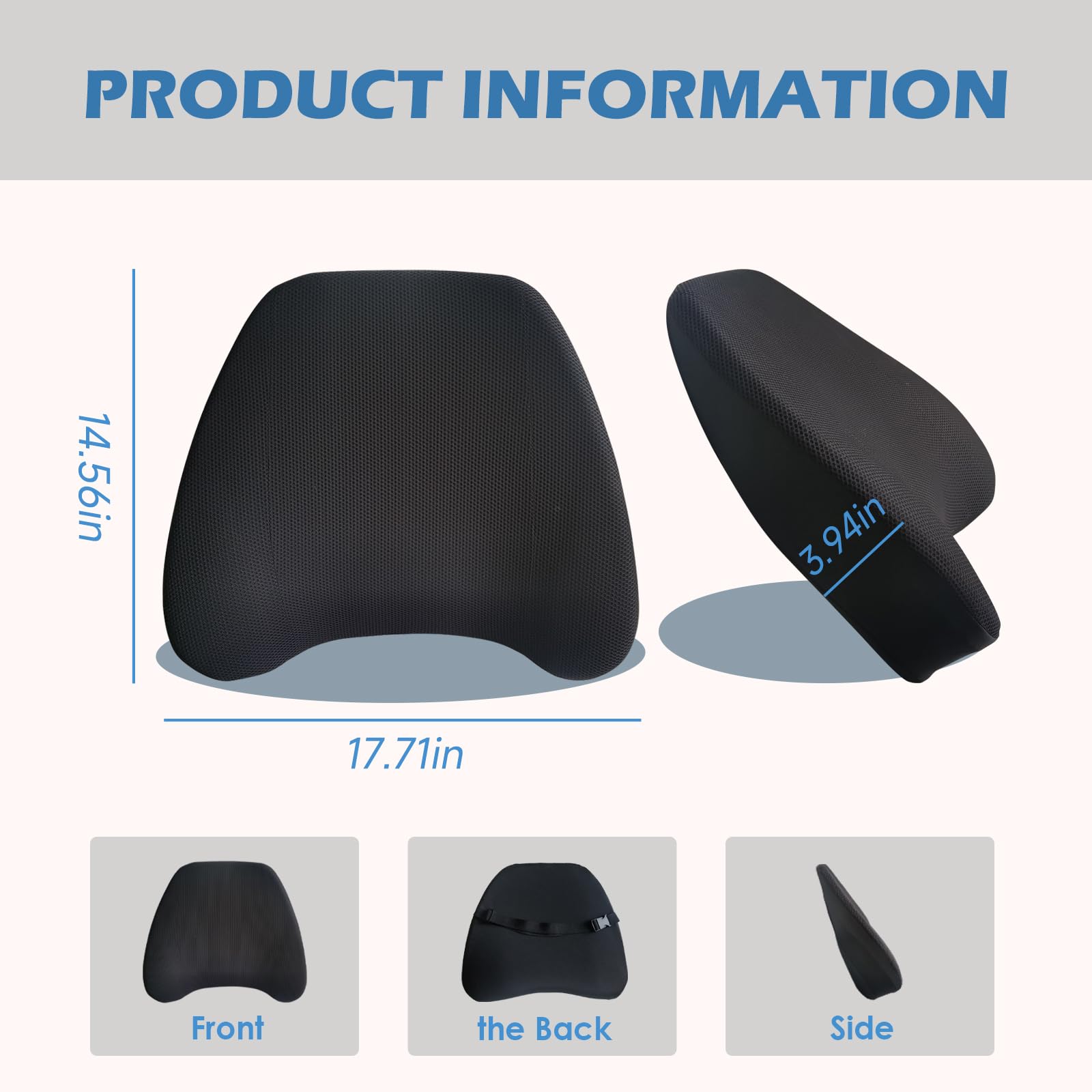 SPRFUFLY adjustable-strap lumbar pillow ensures secure fit for long drives