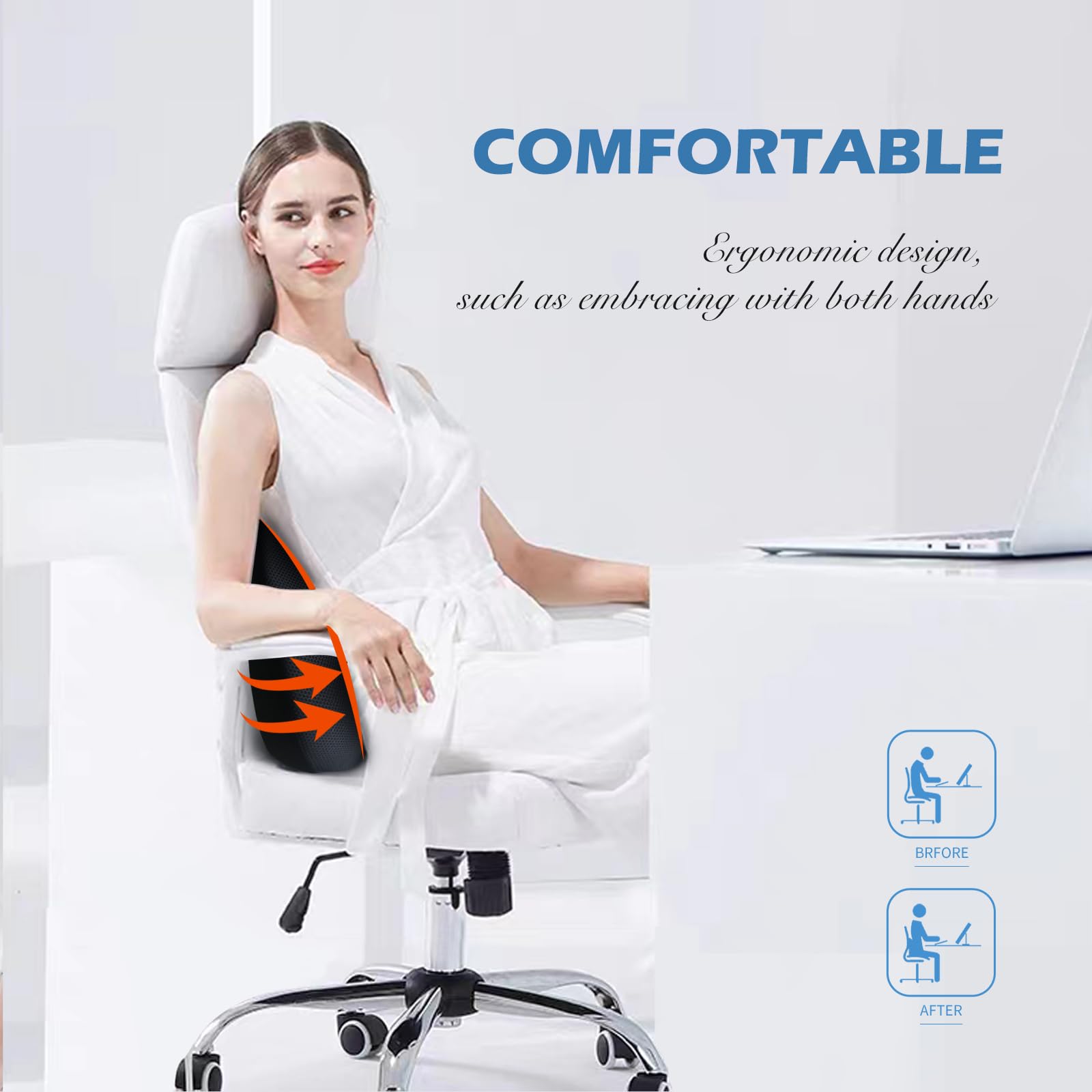 SPRFUFLY lumbar pillow in office chair enhances long workdays