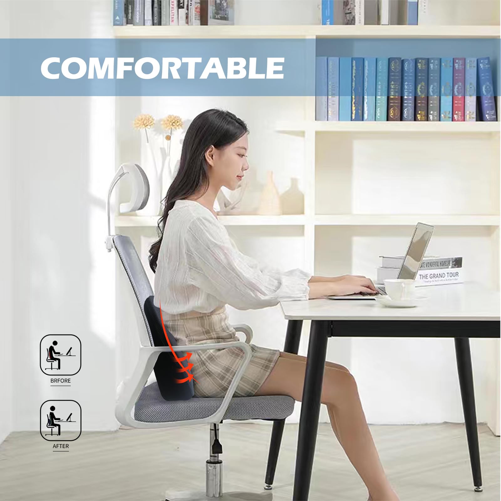 SPRFUFLY memory-foam-core provides responsive back support