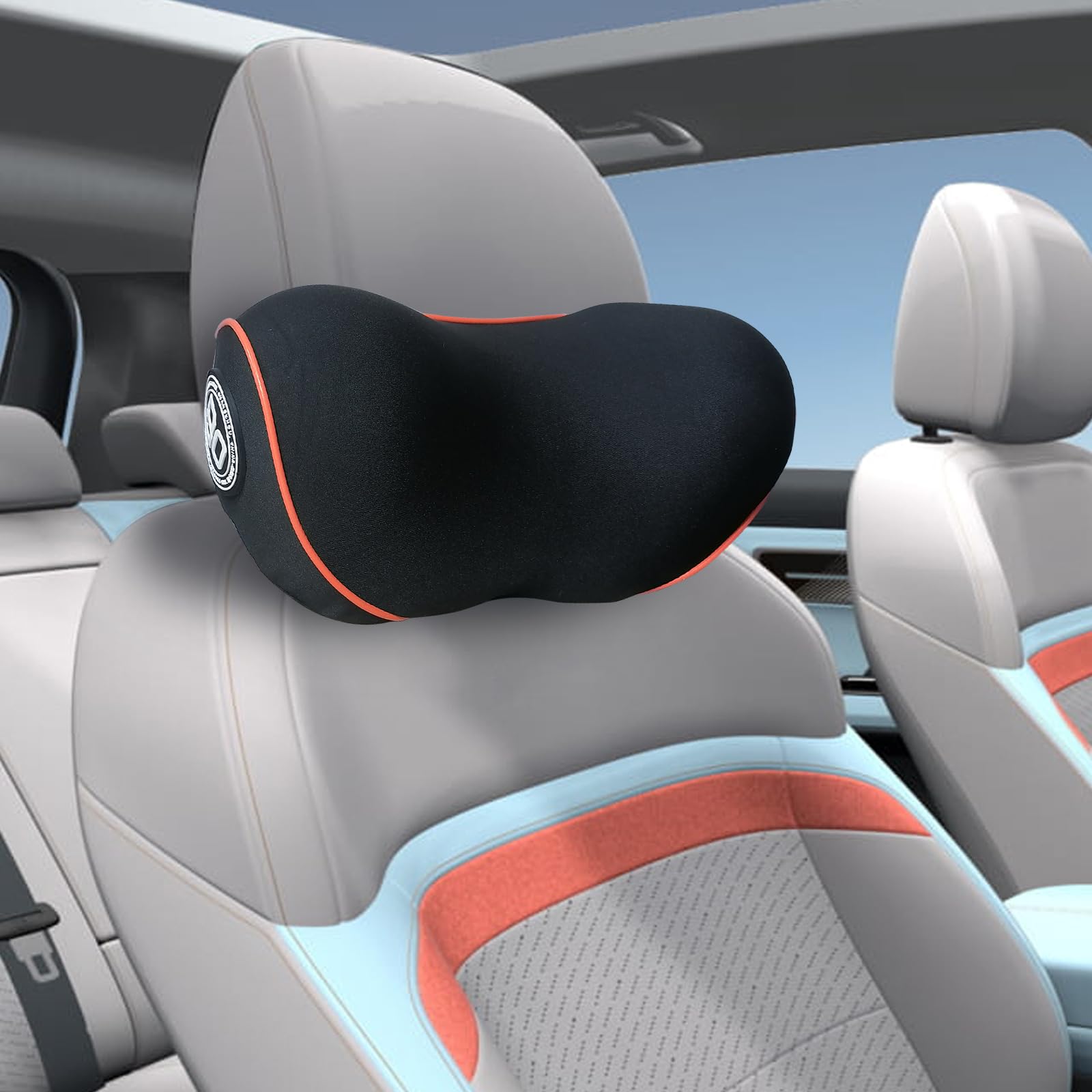 SPRFUFLY headrest pillow provides plush support for long drives.