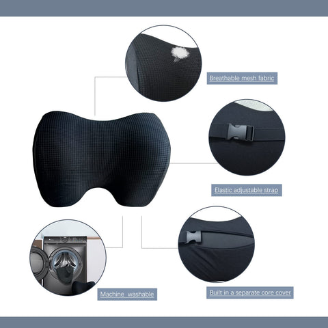 SPRFUFLY space memory foam core contours the neck softly for support.