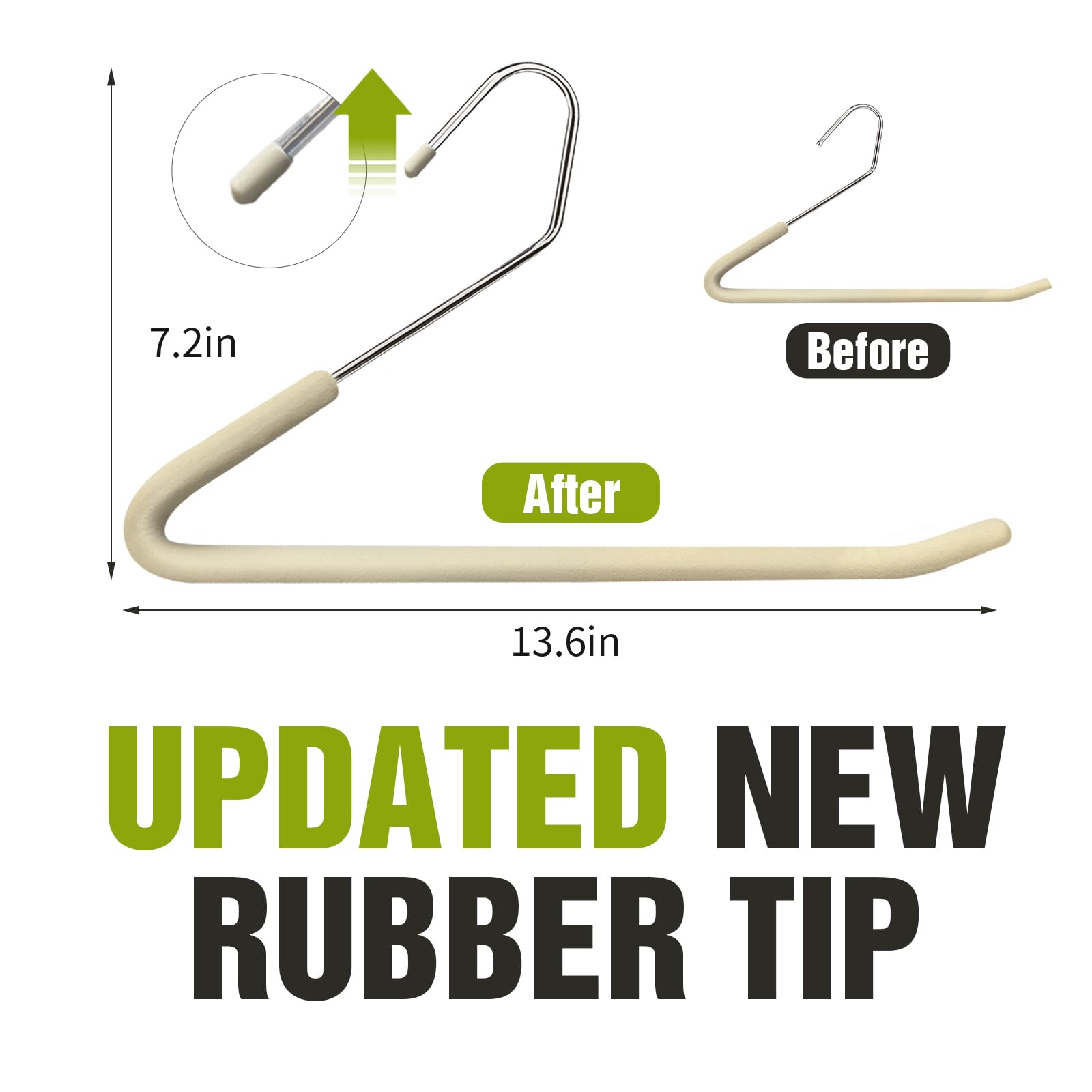 Spring Fever chrome-plated pants hanger with foam padding protects fabrics while saving closet space.