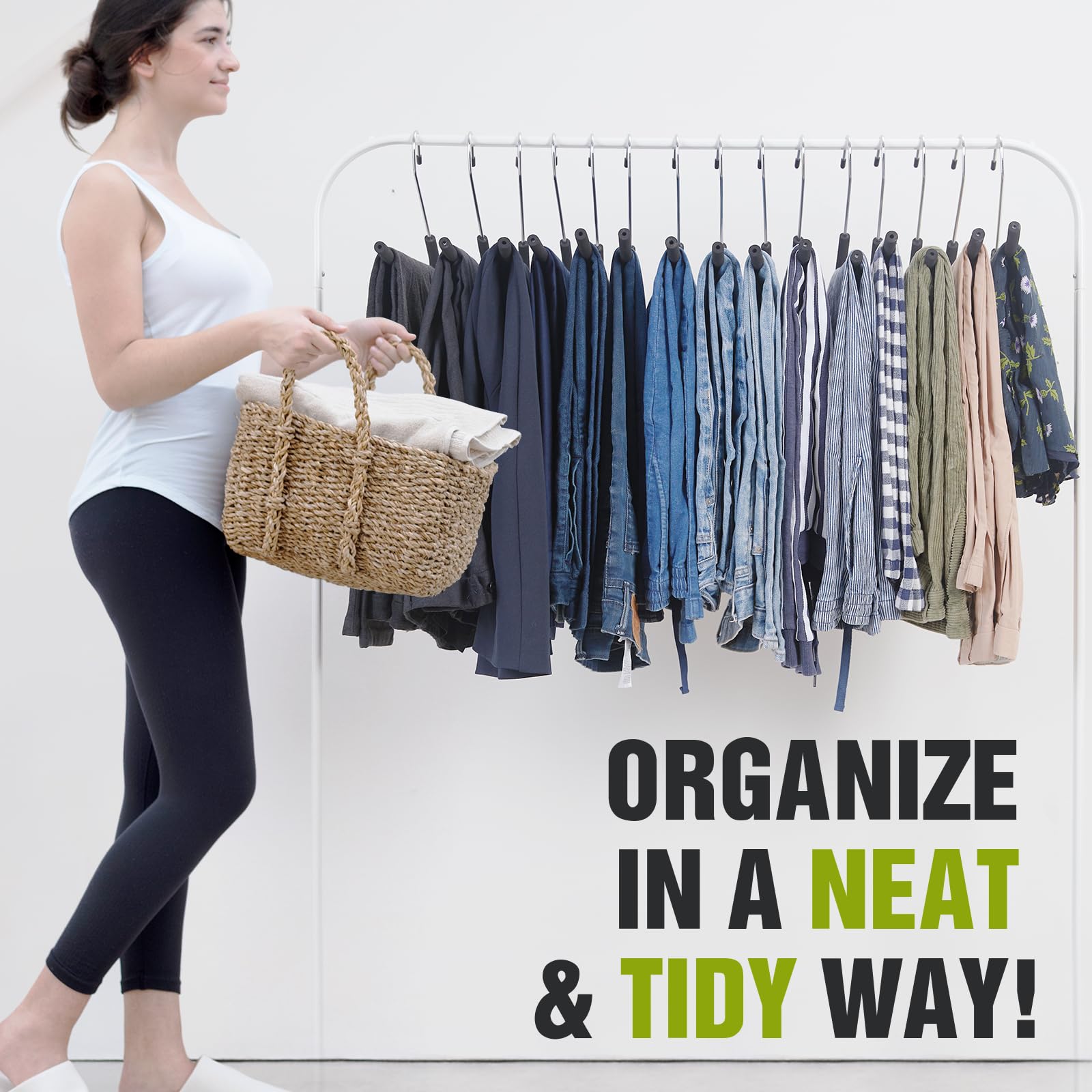 Spring Fever open-end design lets you hang pants without removing from rack